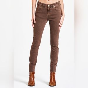 Dear John High Rise Ankle Skinny Jeans Brown